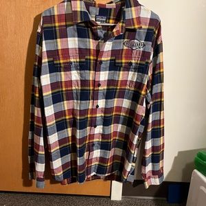 Patagonia organic cotton mens button down flannel shirt M